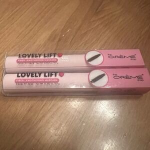 NEW The Crème‎ Shop Lovely Lift Fiber Lengthening Mascara In Black - LOT OF 2